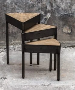 Uttermost Akito Swivel Nesting Table Side & End Tables