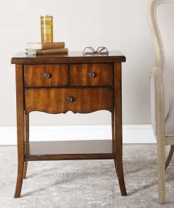 LIVING ROOM Uttermost Carmel Wood End Table