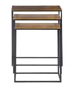 Side & End Tables Uttermost Coreene Gold Nesting Tables Set/3