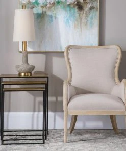 Side & End Tables Uttermost Coreene Gold Nesting Tables Set/3