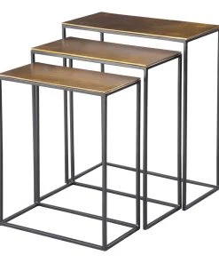 Side & End Tables Uttermost Coreene Gold Nesting Tables Set/3