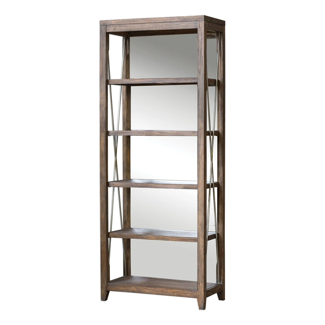 Uttermost Delancey Weathered Oak Etagere LIVING ROOM 3 Uttermost Delancey Weathered Oak Etagere LIVING ROOM