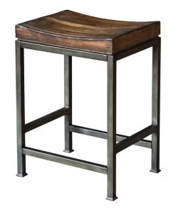 Bar & Counter Stools Uttermost Beck Wood Counter Stool