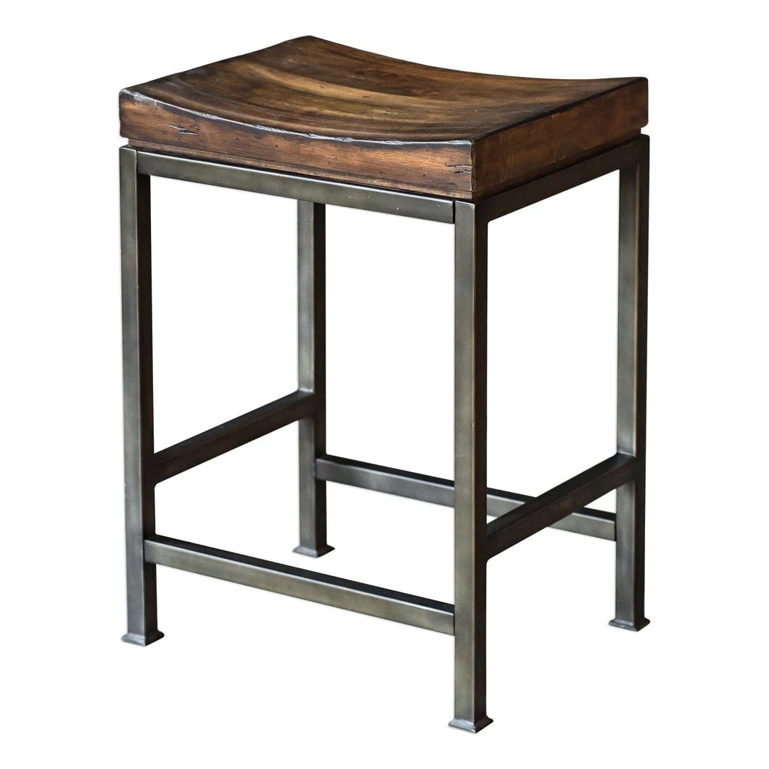 Bar & Counter Stools Uttermost Beck Wood Counter Stool 3 Bar & Counter Stools Uttermost Beck Wood Counter Stool
