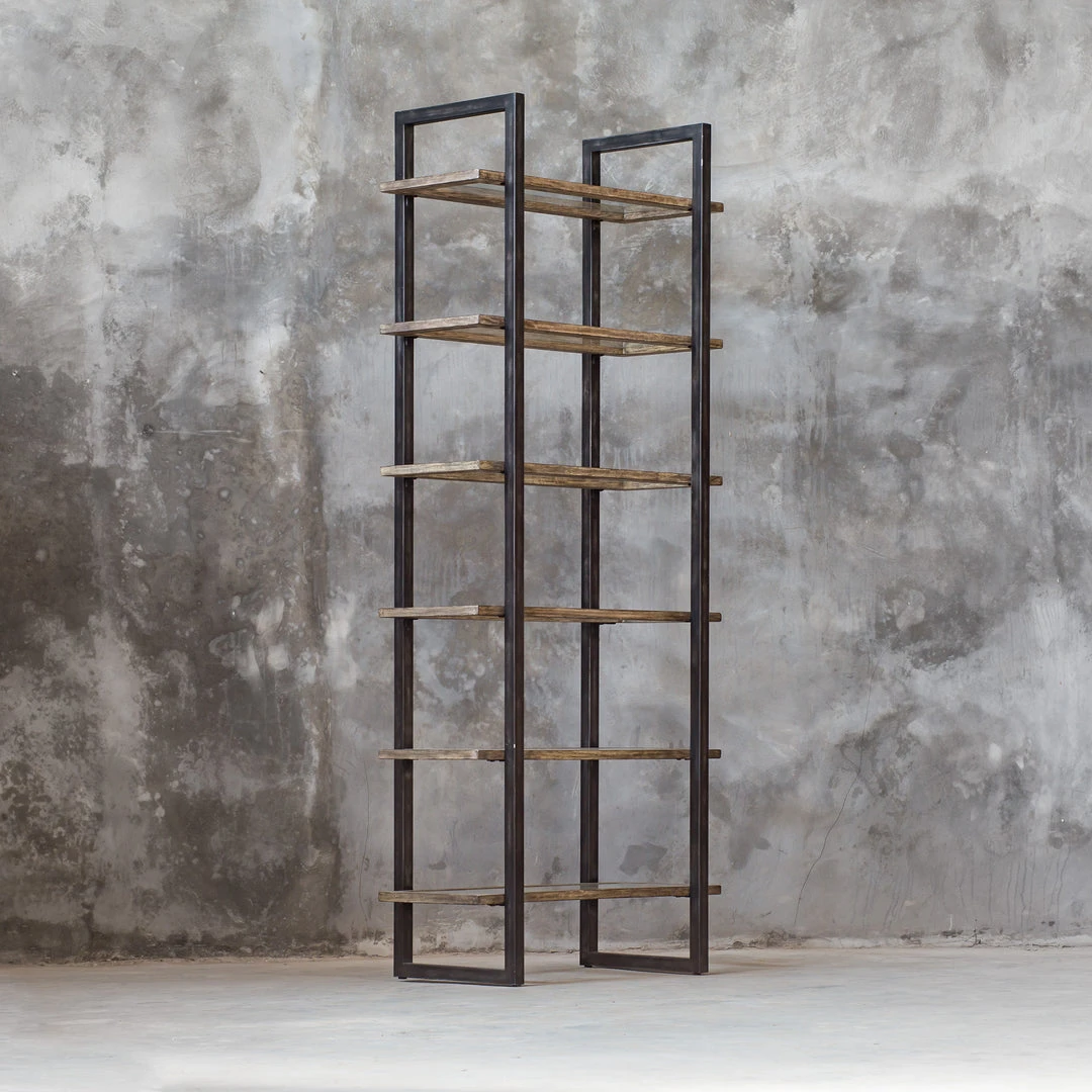 LIVING ROOM Uttermost Olwyn Industrial Etagere 4 LIVING ROOM Uttermost Olwyn Industrial Etagere