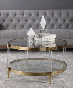 Uttermost Kellen Glass Coffee Table LIVING ROOM