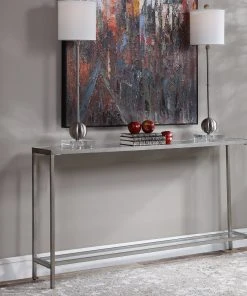 Uttermost Hayley Silver Console Table