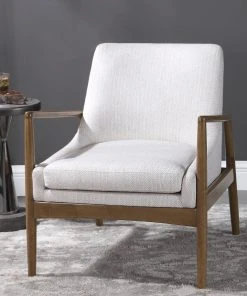 LIVING ROOM Uttermost Bev White Accent Chair
