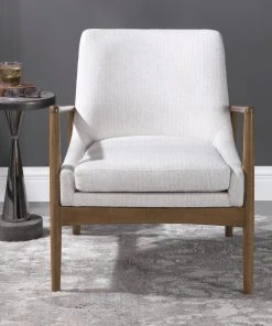 LIVING ROOM Uttermost Bev White Accent Chair