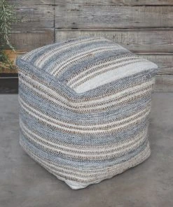 Benches, Ottomans & Poufs Uttermost Mesick Handwoven Gray Pouf