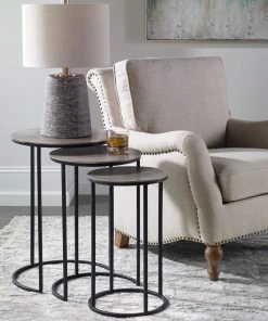 Side & End Tables Uttermost Erik Metal Nesting Tables, S/3