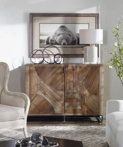 Chests & Cabinets Uttermost Evros Reclaimed Wood 2 Door Cabinet