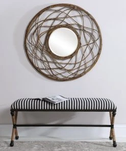 Uttermost Braddock Striped Bench