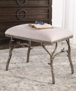 LIVING ROOM Uttermost Lismore Small Fabric Bench