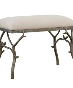 LIVING ROOM Uttermost Lismore Small Fabric Bench