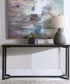 LIVING ROOM Uttermost Basuto Steel Console Table