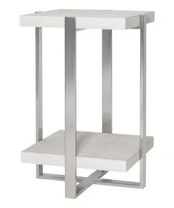 Uttermost Arnaut White Accent Table