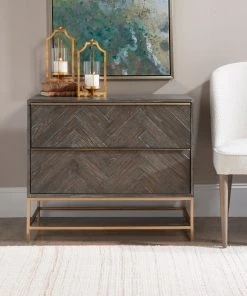 LIVING ROOM Uttermost Armistead Dark Walnut Drawer Chest