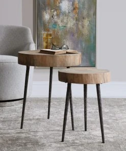 Uttermost Samba Wood Nesting Tables S/2 8 Uttermost Samba Wood Nesting Tables S/2