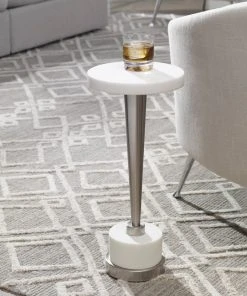 Side & End Tables Uttermost Masika White Drink Table 10 Side & End Tables Uttermost Masika White Drink Table