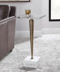 Side & End Tables Uttermost Campeiro Brass Drink Table