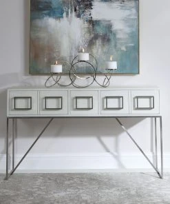 LIVING ROOM Uttermost Abaya White Console Table