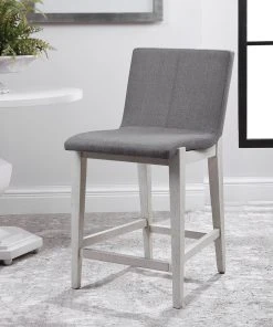 Bar & Counter Stools Uttermost Brazos Gray Counter Stool