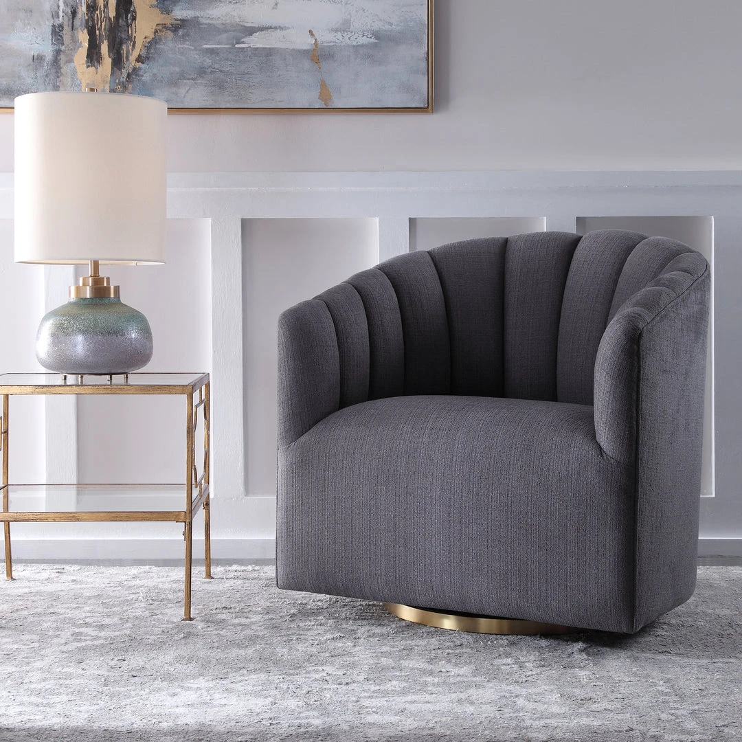LIVING ROOM Uttermost Cuthbert Modern Swivel Chair 5 LIVING ROOM Uttermost Cuthbert Modern Swivel Chair