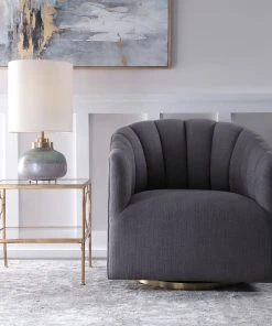 LIVING ROOM Uttermost Cuthbert Modern Swivel Chair 11 LIVING ROOM Uttermost Cuthbert Modern Swivel Chair