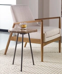 Uttermost Mircea Petrified Wood Accent Table Side & End Tables