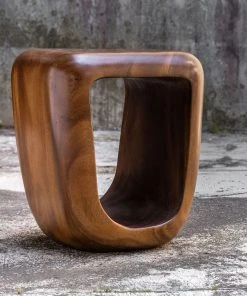 Side & End Tables Uttermost Loophole Wooden Accent Stool 13 Side & End Tables Uttermost Loophole Wooden Accent Stool
