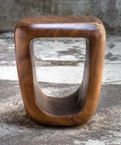 Side & End Tables Uttermost Loophole Wooden Accent Stool 14 Side & End Tables Uttermost Loophole Wooden Accent Stool