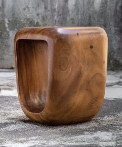 Side & End Tables Uttermost Loophole Wooden Accent Stool 16 Side & End Tables Uttermost Loophole Wooden Accent Stool