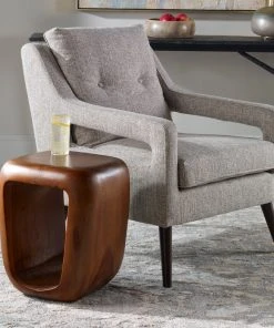 Side & End Tables Uttermost Loophole Wooden Accent Stool