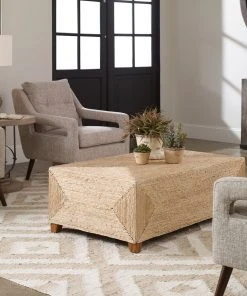 LIVING ROOM Uttermost Rora Woven Coffee Table