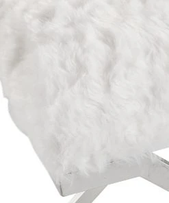 LIVING ROOM Uttermost Farran Silver Small Bench