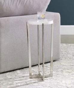 Side & End Tables Uttermost Waldorf Marble Drink Table