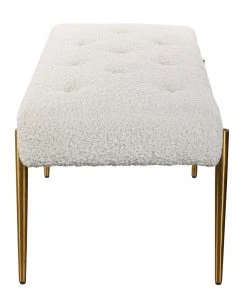 LIVING ROOM Uttermost Olivier White Bench