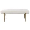 LIVING ROOM Uttermost Olivier White Bench