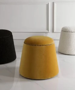 Uttermost Gumdrop Mustard Ottoman LIVING ROOM