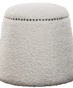 LIVING ROOM Uttermost Gumdrop White Ottoman