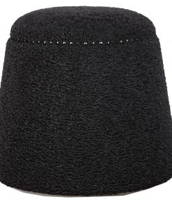 Uttermost Gumdrop Black Ottoman