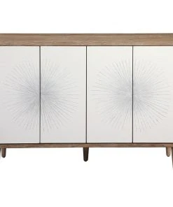 Uttermost Dani 4 Door White Cabinet