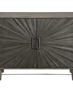 Uttermost Shield Gray Oak 2 Door Cabinet
