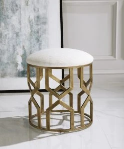 Uttermost Trellis Geometric Accent Stool LIVING ROOM 7 Uttermost Trellis Geometric Accent Stool LIVING ROOM