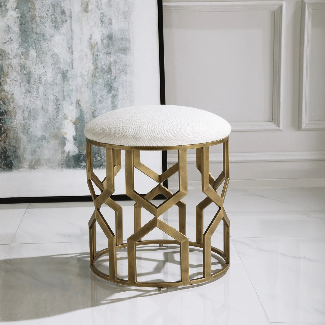 Uttermost Trellis Geometric Accent Stool LIVING ROOM 4 Uttermost Trellis Geometric Accent Stool LIVING ROOM