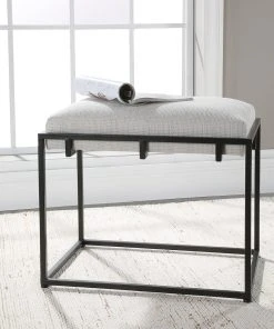 Uttermost Paradox White Small Bench