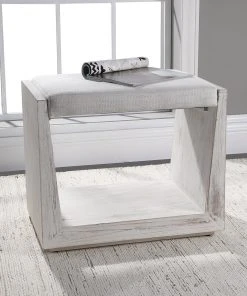 Uttermost Cabana White Small Bench 10 Uttermost Cabana White Small Bench