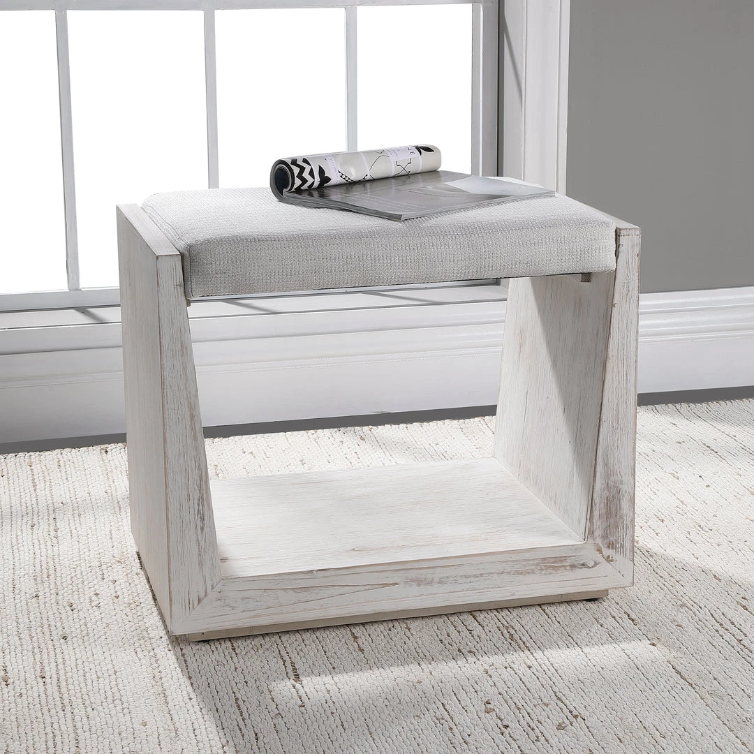 Uttermost Cabana White Small Bench 5 Uttermost Cabana White Small Bench