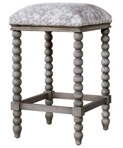 Uttermost Estes Faux Cow Hide Counter Stool